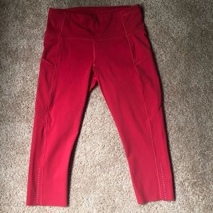 Red Lululemon Leggings